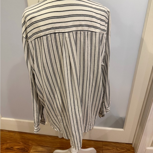 Lucky Brand Black and White Striped Shirt - Picture 3 of 6